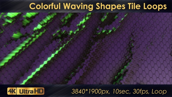 Colorful Waving Shapes Tile Loops
