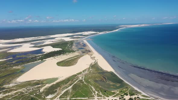 Jericoacoara Brazil. Tropical scenery for vacation travel at northeast Brazil.