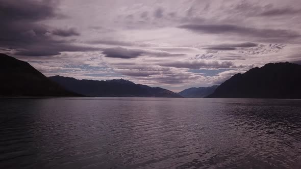 Lake Hawea in New Zealand