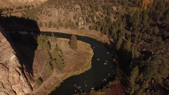 Aerial view of Crooked River at Smith Rock, Oregon