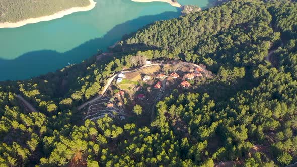 Green Kanyon in a Green Forest Filmed on a Drone