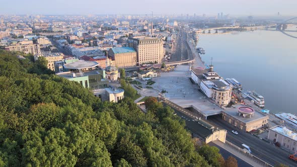 Kyiv, Ukraine Aerial View of the City. Kiev