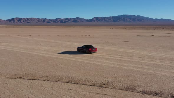 Red Sport Car Aerial