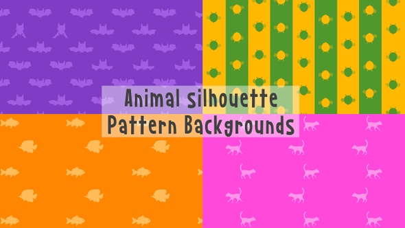 Animal Silhouette Pattern Backgrounds