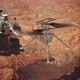 Vehicle and Helicopter on Mars in search of water - VideoHive Item for Sale