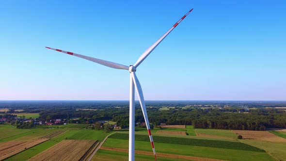 Close Up Shot of Windmill in Summer