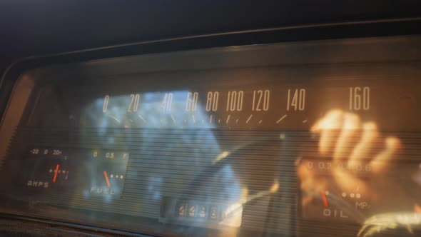 The Dashboard in a Retro Car