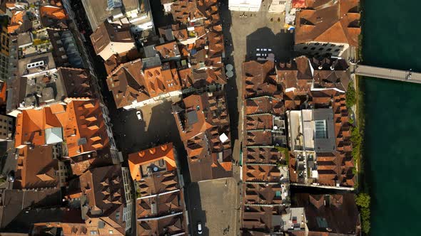 The Historic District of Lucerne Switzerland From Above