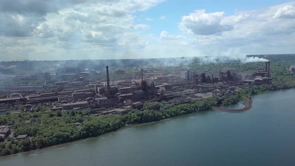 Aerial View of Metallurgical Plant