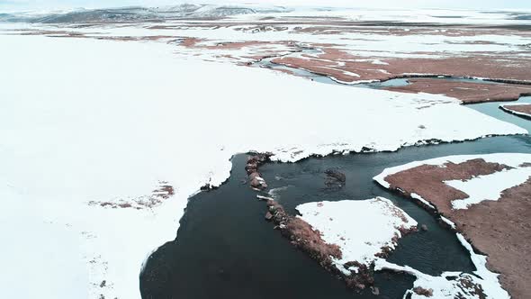 River Flowing of Winter