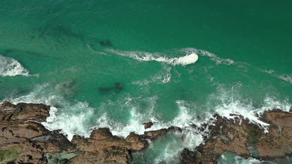 Birds eye view of a cliff in Kogel Bay South Africa