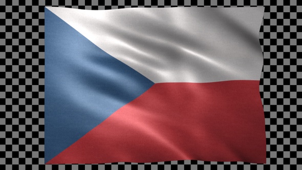 Czech Republic Waving Flag Looped