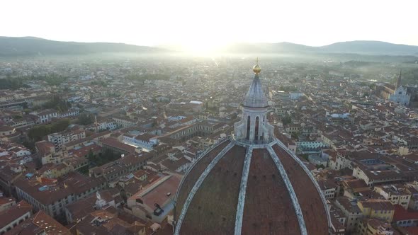 Aerial view of a cathedrals dome