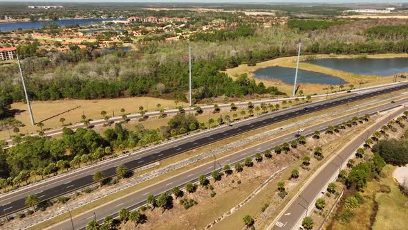 Aerial Video Daniel Webster Western Beltway, Florida Usa 4k 60fps