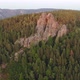 Aerial View of Rocks and Forest Nature Reserve Pillars at Sunset - VideoHive Item for Sale