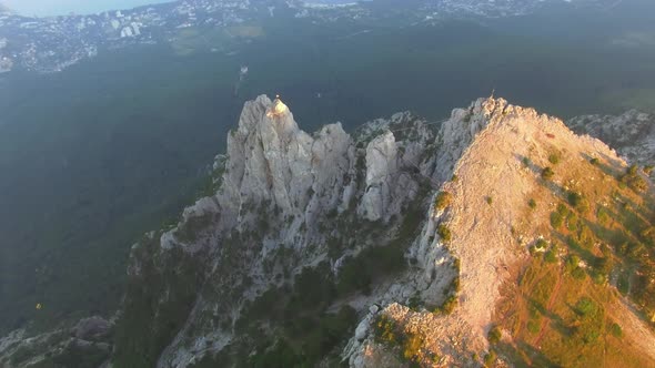 Aerial View of Mount AiPetri on the Crimea Peninsula