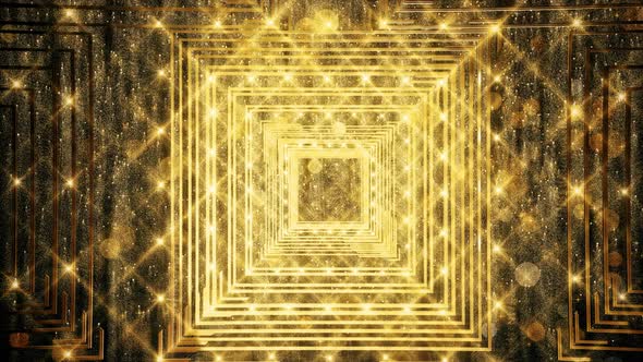 Gold Glitter And Reflection Lights 011 4K alt