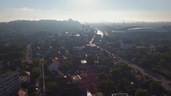 Aerial view of rooftops in Cluj-Napoca