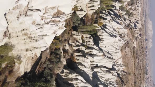 Vertical Video Cappadocia Landscape Aerial View