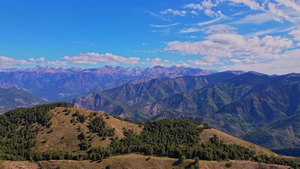 Hyperlapse video of the alpine mountains