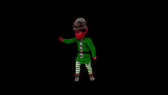 Red Elf Dance 1 - Christmas Concept alt