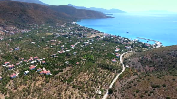 Orchards Plain Between Sea and Seaside Village