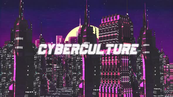 Retro Cyber City Background Cyberculture