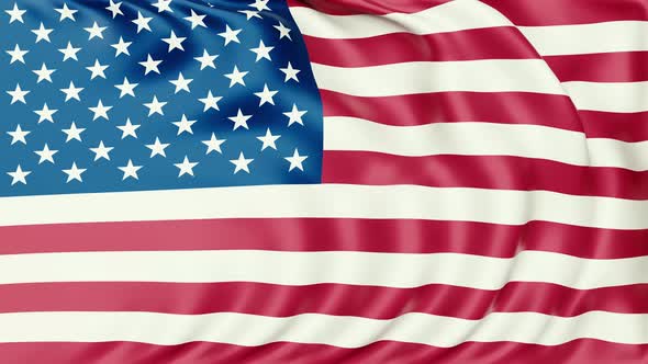 4K Seamlessly Looping United States Flag Series E