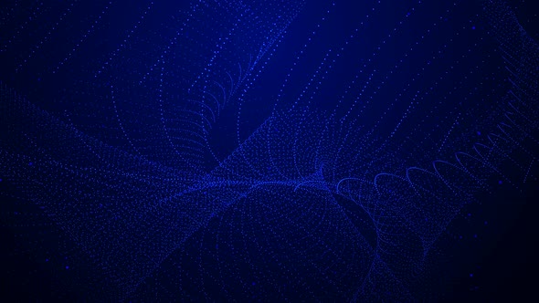 Blue Color New Digital Particle Line Animated Background