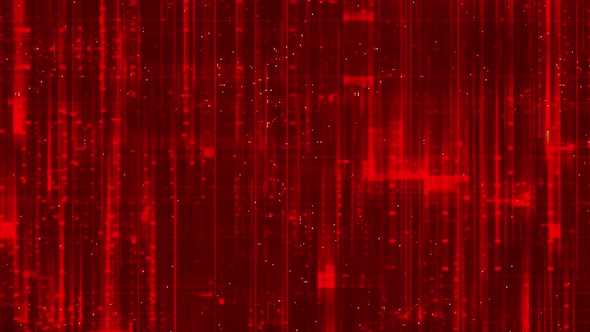 Digital Background With Glowing Red Lines And Light Particles alt