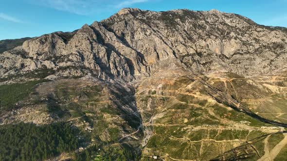 Mountain ranges in Turkey Aerial view 4 K