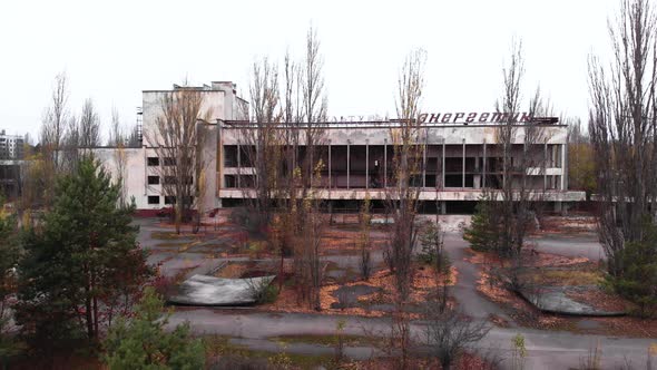 Chernobyl Exclusion Zone. Pripyat. Aerial.