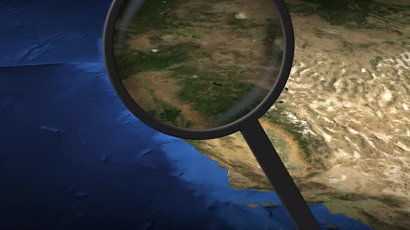 Magnifying Glass Finds Palo Alto City on the Map alt