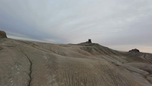 Factory Butte FPV Drone flyby in the hills and canyons.