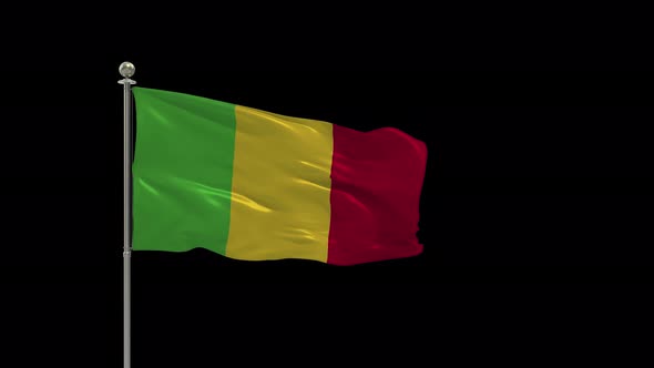 Mali Looping Of The Waving Flag Pole With Alpha