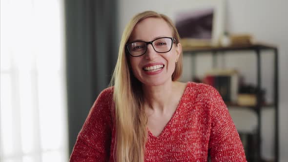 Woman Talking During Video Call