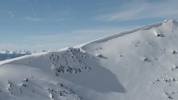 Aerial views of mountain peaks from Loveland Pass, Colorado