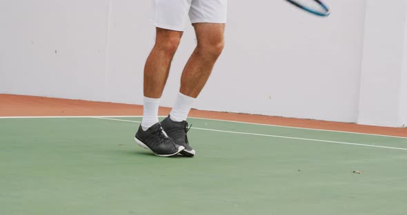 Tennis player legs movements