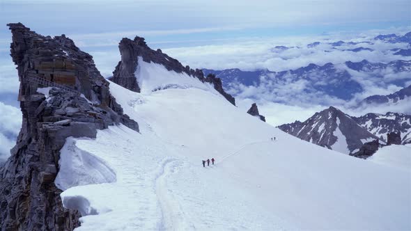 Group of Climbers in the Alps