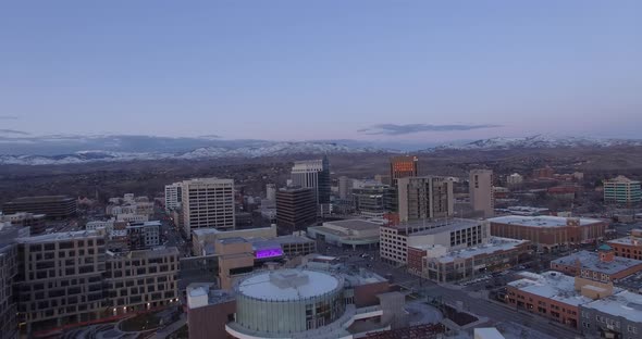 Downtown Boise, Idaho USA At Sunset In Winter