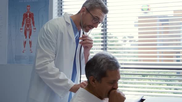 Medical professional and patient at a hospital