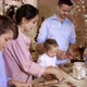 Family is Having Fun While Bakes a Cookies at Home Kitchen - VideoHive Item for Sale