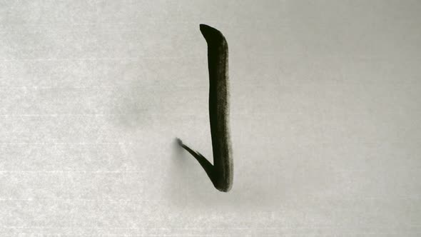 Writing calligraphy "Water" in Chinese character, Slow Motion alt