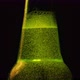A Green Bottle neck with a lot of bubbles is on black background - VideoHive Item for Sale