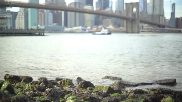 New York Rocks River & Skyline