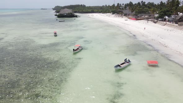 House on Stilts in the Ocean on the Coast of Zanzibar Tanzania