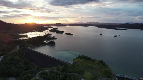 Aerial View of Fish Farms in Norway