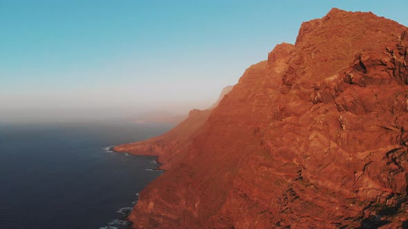 amazing ocean between mountains view in Canary Island