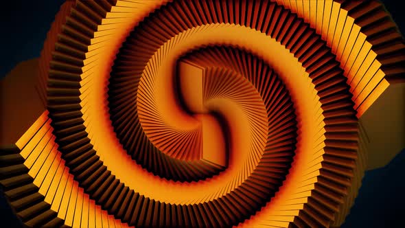 Spiral psychedelic orange tunnel background