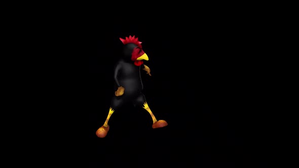 Cartoon Rooster Dance 7 alt